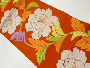 牡丹模様織出し名古屋帯